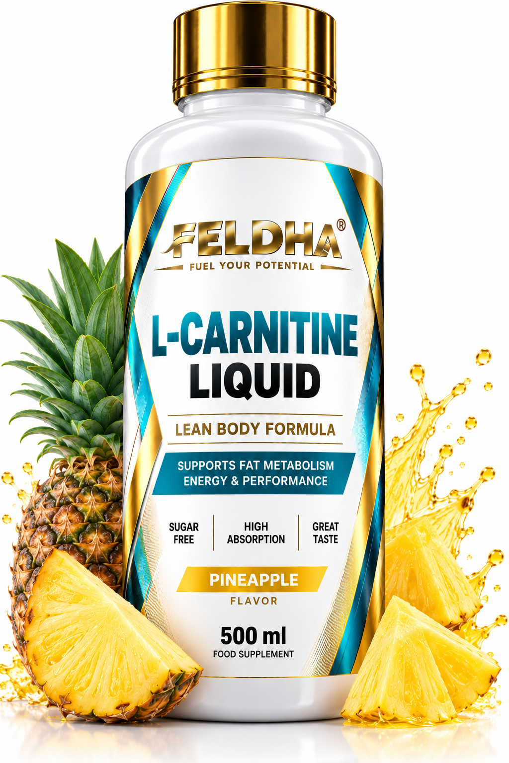 L-Carnitine Liquid FELDHA — 500ml — Pineapple