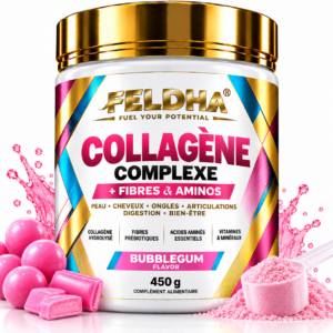 Collagène Complexe + Fibres & Aminos FELDHA — 450g — Bubblegum