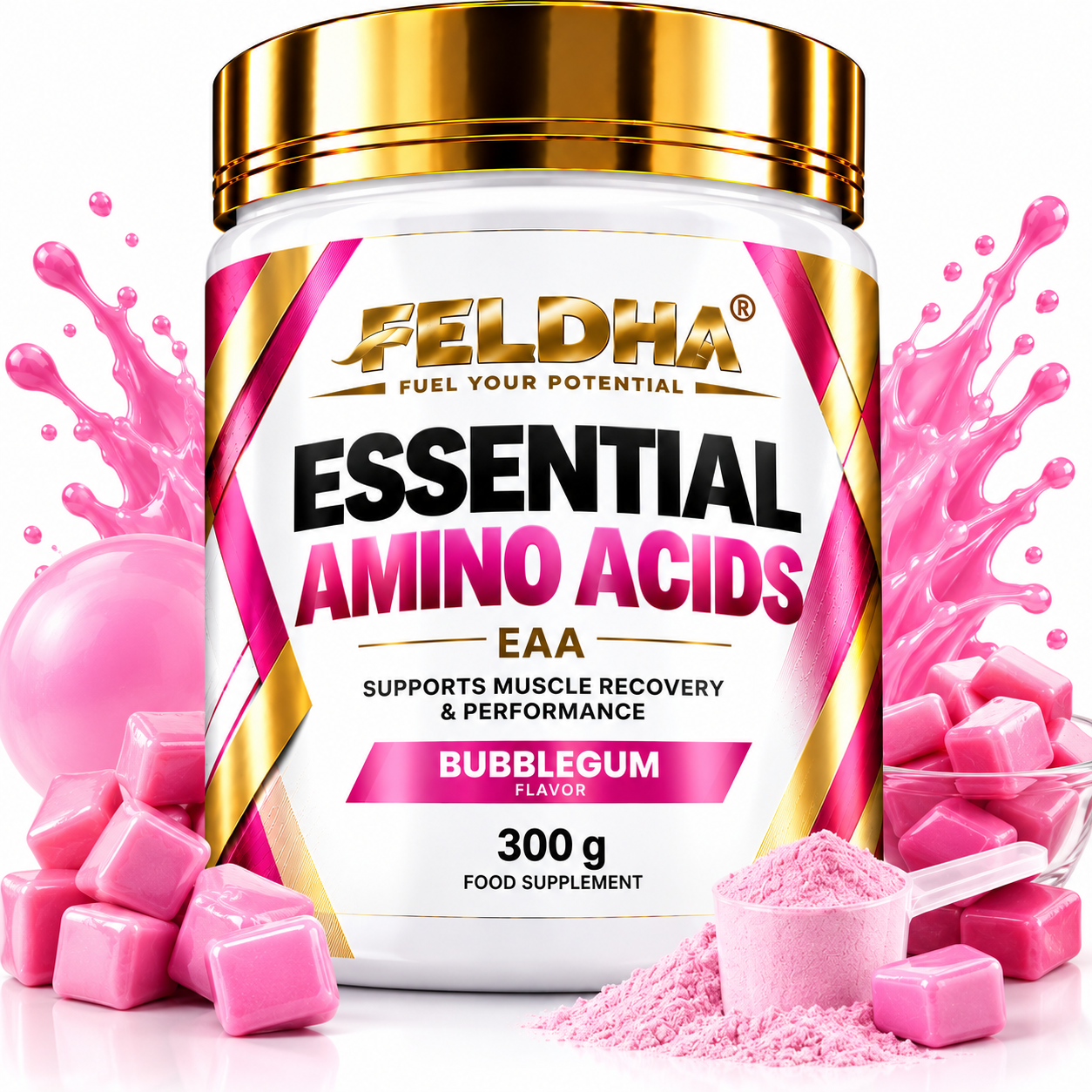 Essential Amino Acids FELDHA — 300g — Bubblegum